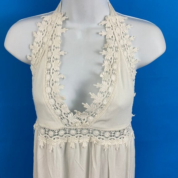 Native Youth Cream Lace Halter Dress XS NEW - Picture 2 of 8